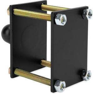imageEazLift Sway Control Adapter  Features a HeavyDuty PowderCoated Steel Construction a Bolt Design and Fits 2Inch by 3Inch AFrame Trailers 48385