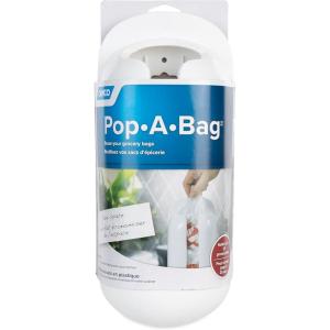 imagePopABag  Features a Compact Design That Conveniently Stores and Dispenses Reusable Plastic Grocery Bags Inside RVs Campers Boats Home and Office  Polymer White 57061