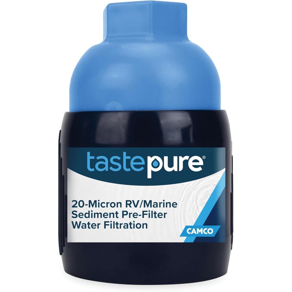 imageCamco Tastepure Sediment PreFilter for RV Water Filter  Features 20Micron Water Filter System ampamp Provides First Stage of Water Filtration  Extends the Life of Inline Water Filters 40048Standard PreFilter