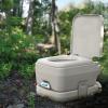 imageCamco 53Gallon Portable Toilet  Features Detachable Holding Tank wSealing Slide Valve ampamp BellowType Flush  Easy Transport wCompact Lightweight Design ampamp Carry Handle  Gray 41541Standard 26Gal Travel Toilet