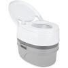 imageCamco 53Gallon Portable Toilet  Features Detachable Holding Tank wSealing Slide Valve ampamp BellowType Flush  Easy Transport wCompact Lightweight Design ampamp Carry Handle  Gray 41541Premium 53Gal Travel Toilet