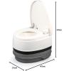 imageCamco 53Gallon Portable Toilet  Features Detachable Holding Tank wSealing Slide Valve ampamp BellowType Flush  Easy Transport wCompact Lightweight Design ampamp Carry Handle  Gray 41541Premium 26Gal Travel Toilet