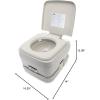 imageCamco 53Gallon Portable Toilet  Features Detachable Holding Tank wSealing Slide Valve ampamp BellowType Flush  Easy Transport wCompact Lightweight Design ampamp Carry Handle  Gray 41541Standard 26Gal Travel Toilet