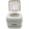 imageCamco 53Gallon Portable Toilet  Features Detachable Holding Tank wSealing Slide Valve ampamp BellowType Flush  Easy Transport wCompact Lightweight Design ampamp Carry Handle  Gray 41541Standard 26Gal Travel Toilet