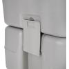 imageCamco 53Gallon Portable Toilet  Features Detachable Holding Tank wSealing Slide Valve ampamp BellowType Flush  Easy Transport wCompact Lightweight Design ampamp Carry Handle  Gray 41541Standard 53Gal Travel Toilet