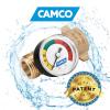 imageCamco Brass Water Pressure Regulator with Gauge Helps Protect RV Plumbing and Hoses from HighPressure City Water  Easy Read Gauge 40064Water Pressure Regulator wGauge