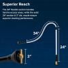 imageCamco CamperRV Holding Tank Swivel Stik Rinser  Features Powerful Rotary Cleaning Action ampamp 34Inches of Flexible Reach  EasytoUse RV Black Tank Cleaner 40074Flexible Swivel Stik Tank Rinser