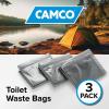 imageCamco Portable Toilet Bucket  Features 3 Bag Liners for Easy Clean Up ampamp Attached Carry Handle  Includes Seat and Lid Attachment 415493Pk Waste Bags