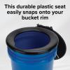 imageCamco Portable Toilet Bucket  Features 3 Bag Liners for Easy Clean Up ampamp Attached Carry Handle  Includes Seat and Lid Attachment 41549Bucket Toilet Seat wLid
