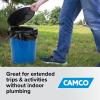 imageCamco Portable Toilet Bucket  Features 3 Bag Liners for Easy Clean Up ampamp Attached Carry Handle  Includes Seat and Lid Attachment 41549Portable Toilet Bucket