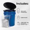imageCamco Portable Toilet Bucket  Features 3 Bag Liners for Easy Clean Up ampamp Attached Carry Handle  Includes Seat and Lid Attachment 41549Portable Toilet Bucket