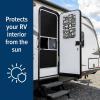 imageCamco RV Door Window Light Blocking Shade  Reduces The Interior Temperature of Your RV in Hot Weather  Provides Added Privacy  Easy to Install 45148Graffiti Outsider