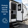 imageCamco RV Door Window Light Blocking Shade  Reduces The Interior Temperature of Your RV in Hot Weather  Provides Added Privacy  Easy to Install 45148Retro Stars