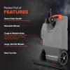 imageCamco Rhino 36Gallon Portable RV Tote Tank  Features 2 Steerable NoFlat Front Wheels ampamp Builtin Gate Valve  Includes Removable 24quot Tow Bar 3 Sewer Hose ampamp More RV Accessories 3900728 Gallon