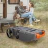 imageCamco Rhino 36Gallon Portable RV Tote Tank  Features 2 Steerable NoFlat Front Wheels ampamp Builtin Gate Valve  Includes Removable 24quot Tow Bar 3 Sewer Hose ampamp More RV Accessories 3900736 Gallon