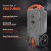 imageCamco Rhino 36Gallon Portable RV Tote Tank  Features 2 Steerable NoFlat Front Wheels ampamp Builtin Gate Valve  Includes Removable 24quot Tow Bar 3 Sewer Hose ampamp More RV Accessories 3900721 Gallon