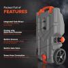 imageCamco Rhino 36Gallon Portable RV Tote Tank  Features 2 Steerable NoFlat Front Wheels ampamp Builtin Gate Valve  Includes Removable 24quot Tow Bar 3 Sewer Hose ampamp More RV Accessories 3900728 Gallon