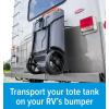 imageCamco Rhino 90Degree RV Tote Tank Adapter  Features Clear LowProfile 90Degree Elbow ampamp 4 Bayonet Prongs on Each End for OdorTight Locking Action  Crafted of HeavyDuty Resin 39485Tote Tank Bumper Mount Holder