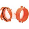 imageCamco RhinoFLEX Clear 45Degree CamperRV Sewer Hose Swivel Fitting  Features a Swivel Lug Fitting ampamp a 4Prong Bayonet Fitting  Made of HeavyDuty Resin 39847Translucent