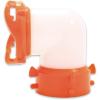imageCamco RhinoFLEX Clear 45Degree CamperRV Sewer Hose Swivel Fitting  Features a Swivel Lug Fitting ampamp a 4Prong Bayonet Fitting  Made of HeavyDuty Resin 39847Translucent