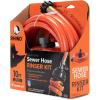 imageCamco RhinoFlex 10Ft RV CleanOut GrayBlack Water Hose with Rinser Cap  Features 4Way Water Pressure Blaster ampamp Water Shutoff Valve  Great for Cleaning Camper Black Water Tanks ampamp More 22999Clean Out Hose System with Rinse Cap