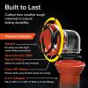 imageCamco RhinoFlex Clear RV Sewer Hose Elbow with 4in1 Adapter  Features a 360Degree Fitting Rotation and Builtin Gasket for OdorTight Protection  Fits 4 Sizes of Dump Station Inlets 39736One Size