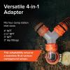 imageCamco RhinoFlex Clear RV Sewer Hose Elbow with 4in1 Adapter  Features a 360Degree Fitting Rotation and Builtin Gasket for OdorTight Protection  Fits 4 Sizes of Dump Station Inlets 39736One Size