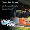 imageCamco RhinoFlex Clear RV Sewer Hose Elbow with 4in1 Adapter  Features a 360Degree Fitting Rotation and Builtin Gasket for OdorTight Protection  Fits 4 Sizes of Dump Station Inlets 39736One Size