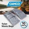 imageCamco Toilet Waste Bags  Features Biodegradable Powder ampamp Leak Proof Double Bag Design  Great for Camping RVing Hiking or Boating  10Pack 415481 Count Pack of 10