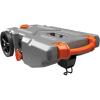 imageCamco Rhino 36Gallon Portable RV Tote Tank  Features 2 Steerable NoFlat Front Wheels ampamp Builtin Gate Valve  Includes Removable 24quot Tow Bar 3 Sewer Hose ampamp More RV Accessories 3900736 Gallon