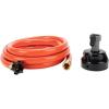 imageCamco RhinoFlex 10Ft RV CleanOut GrayBlack Water Hose with Rinser Cap  Features 4Way Water Pressure Blaster ampamp Water Shutoff Valve  Great for Cleaning Camper Black Water Tanks ampamp More 22999Clean Out Hose System with Rinse Cap