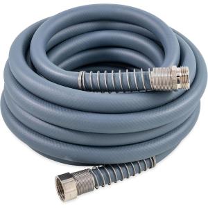 imageCamco EvoFlex 25Ft Water Hose  RV Drinking Water Hose Contains No Lead No BPA ampamp No Phthalate  Flexible Design wStainless Steel Strain Relief Ends  58 Inside Diameter Slate 22580Slate