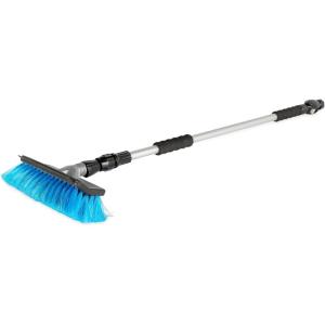 imageCamco FlowThrough Wash Brush with Push Button Telescoping Handle  Connect to Standard Water Hose to Clean Your Vehicle  Great for RV Truck Boat and Car Washing  41960Premium