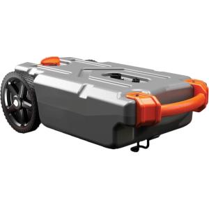 imageCamco Rhino 36Gallon Portable RV Tote Tank  Features 2 Steerable NoFlat Front Wheels ampamp Builtin Gate Valve  Includes Removable 24quot Tow Bar 3 Sewer Hose ampamp More RV Accessories 3900721 Gallon