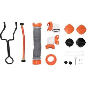 imageCamco Rhino 90Degree RV Tote Tank Adapter  Features Clear LowProfile 90Degree Elbow ampamp 4 Bayonet Prongs on Each End for OdorTight Locking Action  Crafted of HeavyDuty Resin 39485Tote Tank Accessory Kit