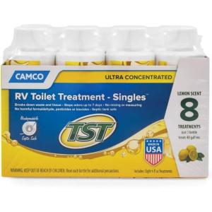 imageCamco TST MAX RV Toilet Treatment 64 oz  Control Unwanted RV Sewer Odors ampamp Break Down Waste and RV Toilet Paper  Biodegradable Septic Safe Formula  Orange Scent 41172Lemon