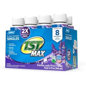 imageCamco TST MAX RV Toilet Treatment 64 oz  Control Unwanted RV Sewer Odors ampamp Break Down Waste and RV Toilet Paper  Biodegradable Septic Safe Formula  Orange Scent 41172Lavender