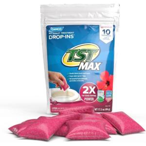 imageCamco TST MAX RV Toilet Treatment DropINs  Control Unwanted Odors and Break Down Waste and Tissue  Septic Tank Safe  Lavender Scent  30pack 41553Hibiscus Breeze