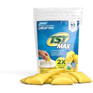 imageCamco TST MAX RV Toilet Treatment DropINs  Control Unwanted Odors and Break Down Waste and Tissue  Septic Tank Safe  Lavender Scent  30pack 41553Lemon