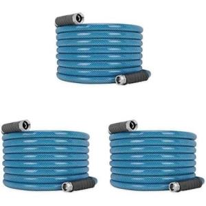 imageCamco TastePURE 50Foot Premium Drinking Water Hose  Features a HeavyDuty Reinforced PVC Construction Machined Fittings with Strain Relief Ends and has a 58Inch Inside Diameter 2100925Foot Pack of 3