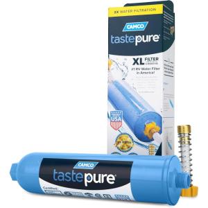 imageCamco Tastepure Sediment PreFilter for RV Water Filter  Features 20Micron Water Filter System ampamp Provides First Stage of Water Filtration  Extends the Life of Inline Water Filters 40048XL Filter