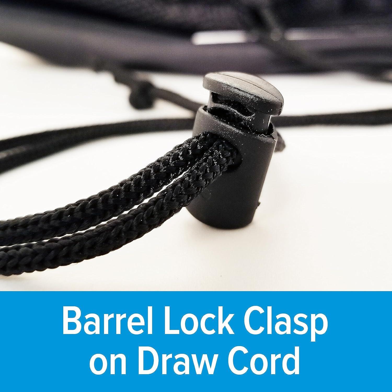 imageCamco CamperRV Equipment Storage Bag  Features Lined Interior wBreathable Mesh Top ampamp Barrel Lock Clasp  Includes 3 Id Tags for RV Storage and Organization  16 in Diameter x 10 Deep 53097Water Hose Storage Bag