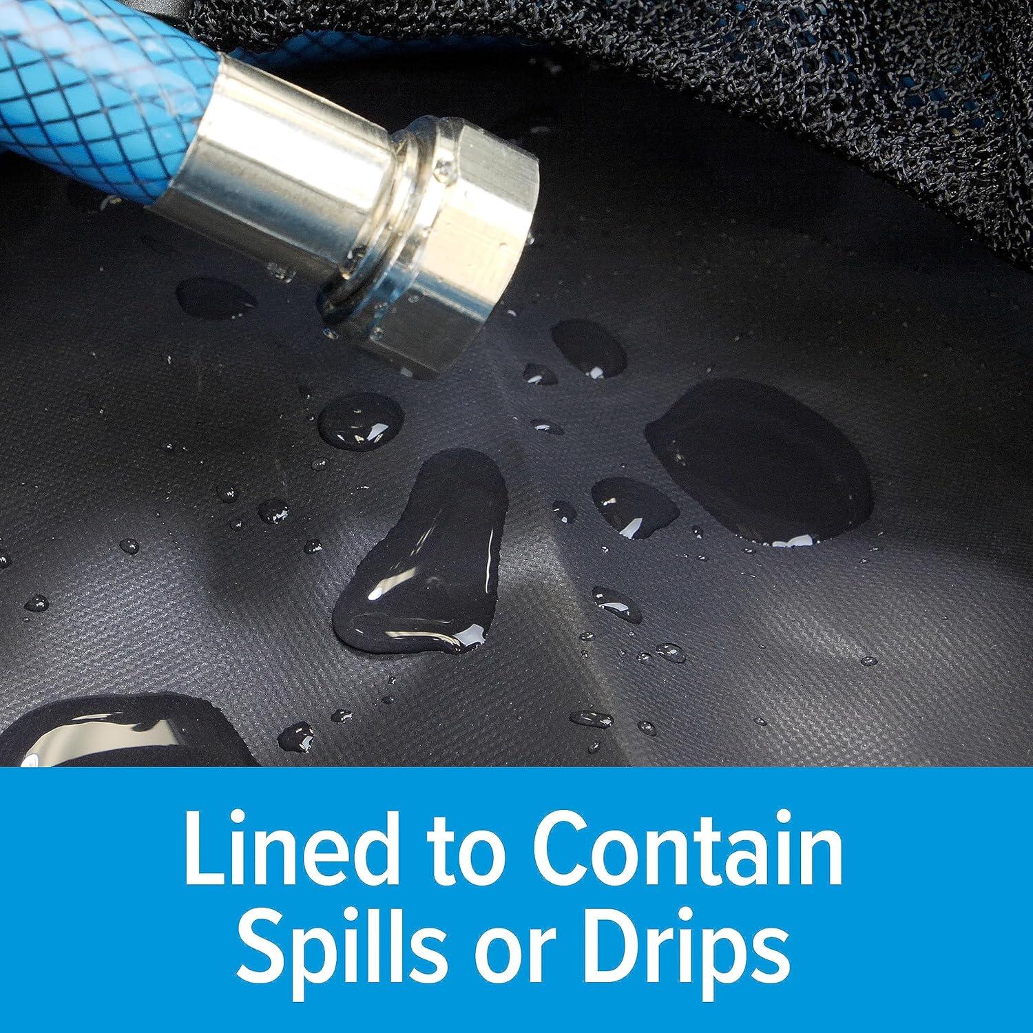 imageCamco CamperRV Equipment Storage Bag  Features Lined Interior wBreathable Mesh Top ampamp Barrel Lock Clasp  Includes 3 Id Tags for RV Storage and Organization  16 in Diameter x 10 Deep 53097Water Hose Storage Bag