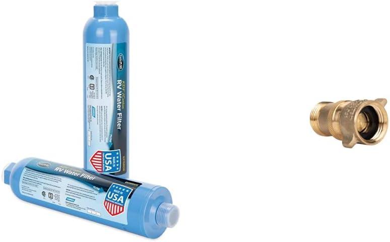 imageCamco Tastepure CamperRV Water Filter  Inline Water Filter Reduces Bad Taste Odor Chlorine ampamp Sediment  Ideal for RVs Campers Travel Trailers Boats  Made in the USA  400412 Count Pack of 1