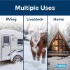 imageCamco 12Ft Heated Water Hose for RV  Water Line Freeze Protection Down to 40FC  Features EnergySaving Thermostat ampamp Includes Adapter for Connection to Either End of Hose 2292120Degree