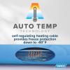 imageCamco 12Ft Heated Water Hose for RV  Water Line Freeze Protection Down to 40FC  Features EnergySaving Thermostat ampamp Includes Adapter for Connection to Either End of Hose 2292140Degree