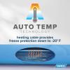 imageCamco 12Ft Heated Water Hose for RV  Water Line Freeze Protection Down to 40FC  Features EnergySaving Thermostat ampamp Includes Adapter for Connection to Either End of Hose 2292120Degree