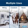 imageCamco 12Ft Heated Water Hose for RV  Water Line Freeze Protection Down to 40FC  Features EnergySaving Thermostat ampamp Includes Adapter for Connection to Either End of Hose 2292140Degree