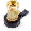 imageCamco 20222 Brass Connector Straight Stainless Steel Shutoff Valve and Easy Grip HandlesEasily Connects to Standard Water Hose 2022Brass Shut Off Valve