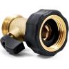 imageCamco 20222 Brass Connector Straight Stainless Steel Shutoff Valve and Easy Grip HandlesEasily Connects to Standard Water Hose 2022Brass Shut Off Valve